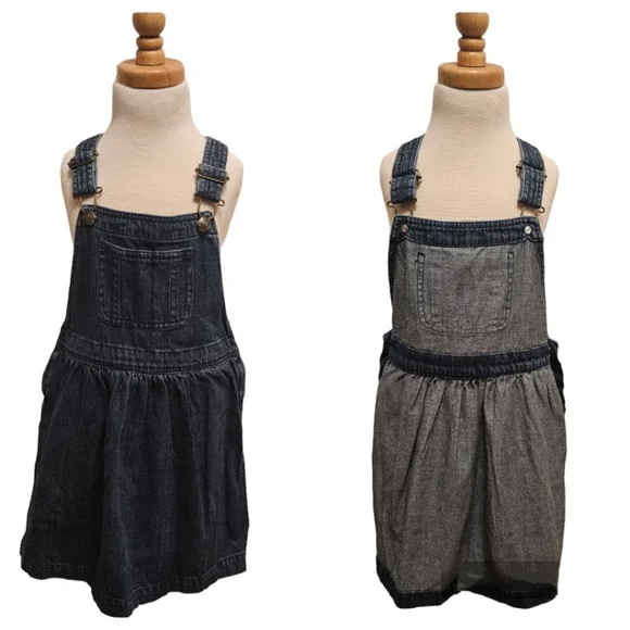 EUC | Chaps | Girl | Overalls Denim Blue Jean Dress Adjustable Straps | Size: 6 - Picture 4 of 16